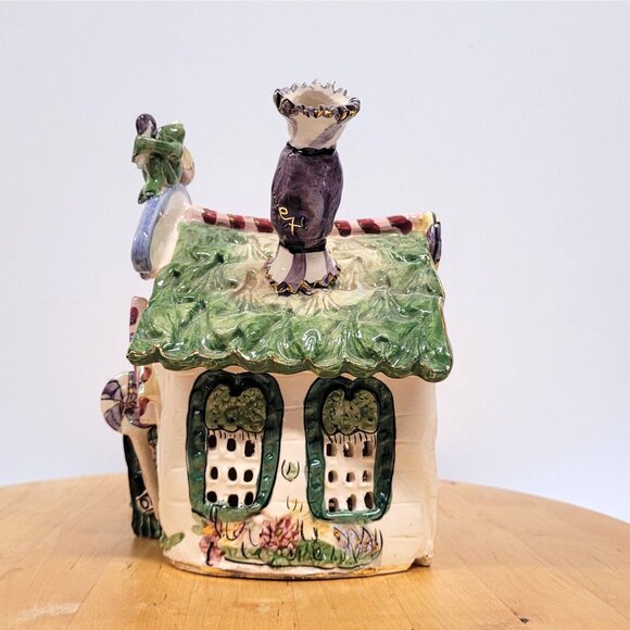 Blue Sky Clayworks Candy Shop Tea Light House 2001 Heather Goldminc Vintage - Picture 7 of 10